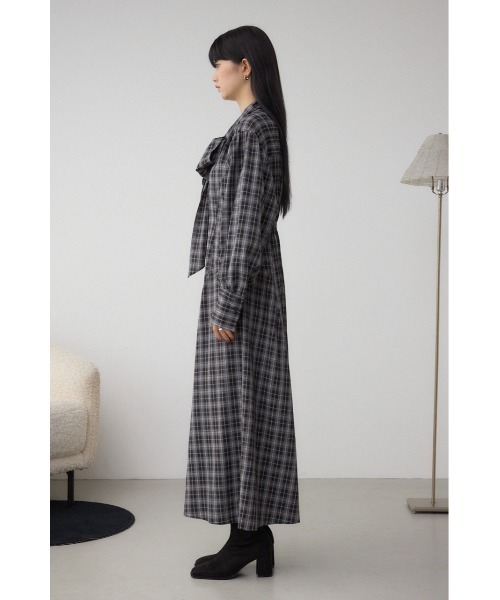 AZUL BY MOUSSY（アズールバイマウジー） ワンピース チェックボウタイ