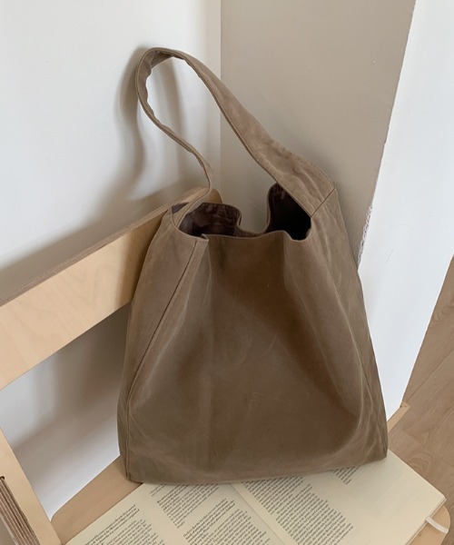 トートバッグ 「A4対応」大容量ワンハンドルスエードトートバッグ
