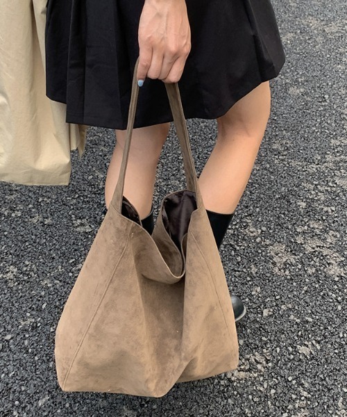 トートバッグ 「25年秋冬新作」「A4対応」大容量ワンハンドルスエード