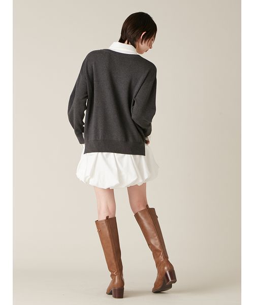 LILY BROWN（リリーブラウン） ワンピース ニットドッキングバルーン