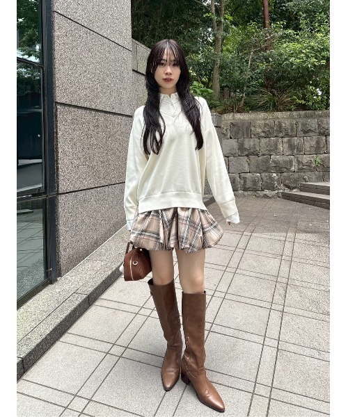 LILY BROWN（リリーブラウン） ワンピース ニットドッキングバルーン