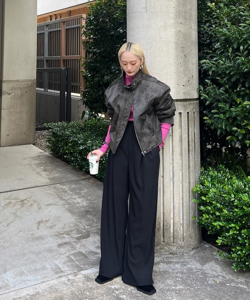 ジャケット・アウター UND CRUSHED PADDED JACKET Ameri（アメリ） ブルゾン アウター UND CRUSHED PADDED JACKET