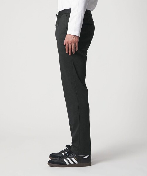 A DAY IN THE LIFE スラックス 裏起毛 ポンチプリント イージーパンツ