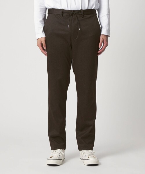 A DAY IN THE LIFE スラックス 裏起毛 ポンチプリント イージーパンツ