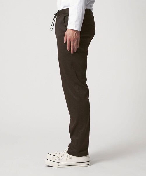 A DAY IN THE LIFE スラックス 裏起毛 ポンチプリント イージーパンツ