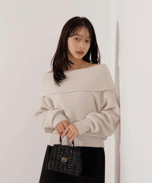 完売品 プロポーションボディドレッシング ポロボーダーニット PROPORTION BODY DRESSING（プロポーションボディドレッシング