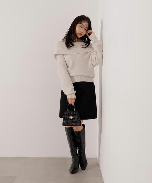 完売品 プロポーションボディドレッシング ポロボーダーニット PROPORTION BODY DRESSING（プロポーションボディドレッシング