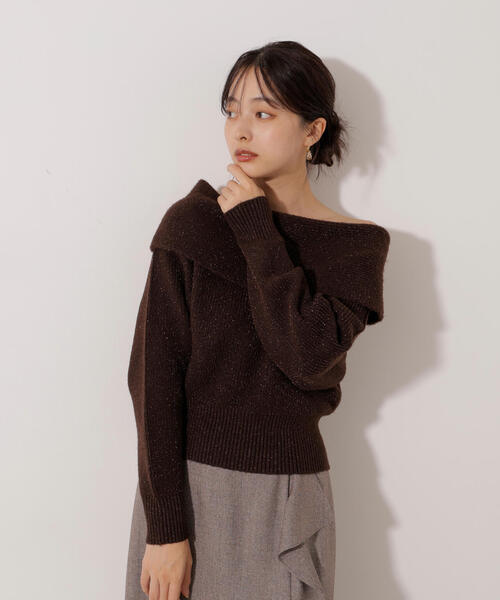 完売品 プロポーションボディドレッシング ポロボーダーニット PROPORTION BODY DRESSING（プロポーションボディドレッシング