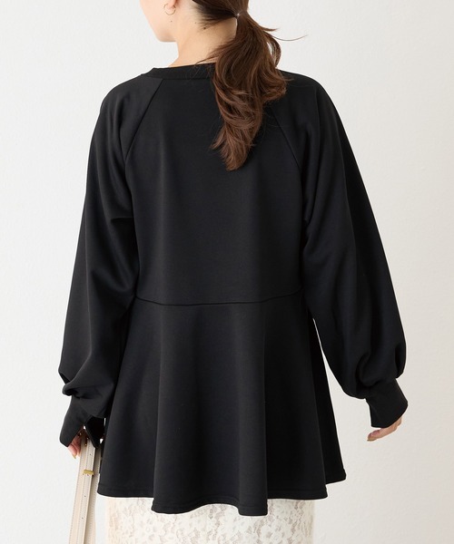 「LAVEANGE」 スウェットカットソー LL ブラック レディース_画像8