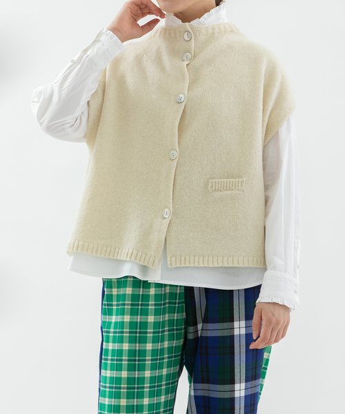 nop de nod（ノップドゥノッド） ベスト ジレ シェットランドウール