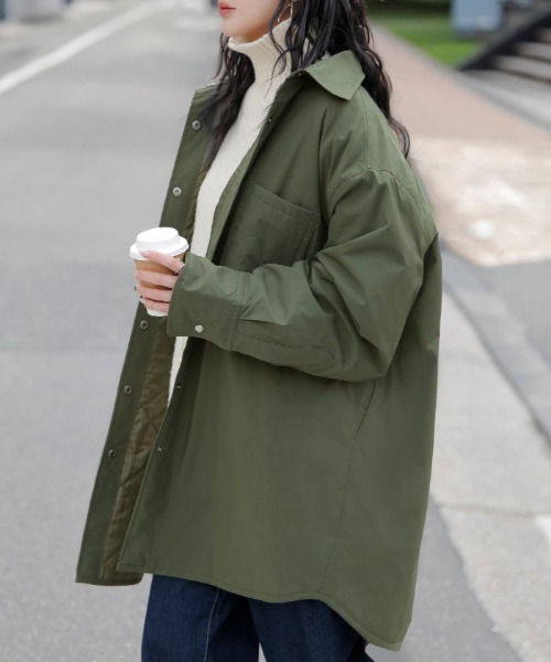 HUG.U（ハグユー） ブルゾン アウター まるで空気。 中綿シャツ