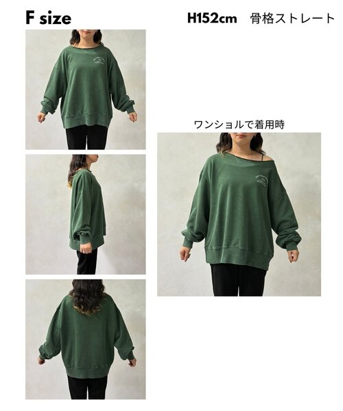 「CPCM」 スウェットカットソー FREE ネイビー レディース_画像2