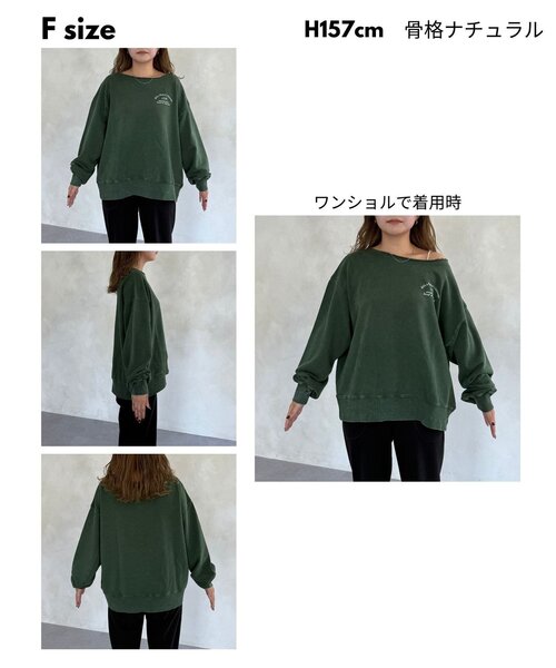 「CPCM」 スウェットカットソー FREE ネイビー レディース_画像3