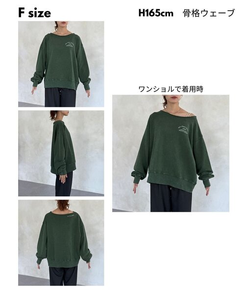 「CPCM」 スウェットカットソー FREE ネイビー レディース_画像4