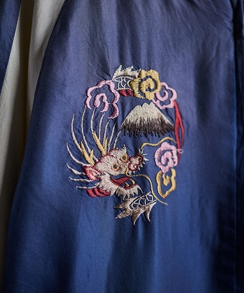 スカジャン GOLD / ゴールド：別注 SOUVENIR JACKET AGED MODEL：25B-GL15736AK「MUS」 メンズの画像