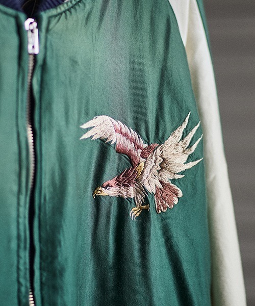 スカジャン GOLD / ゴールド：別注 SOUVENIR JACKET AGED MODEL：25B-GL15736AK「MUS」 メンズの画像