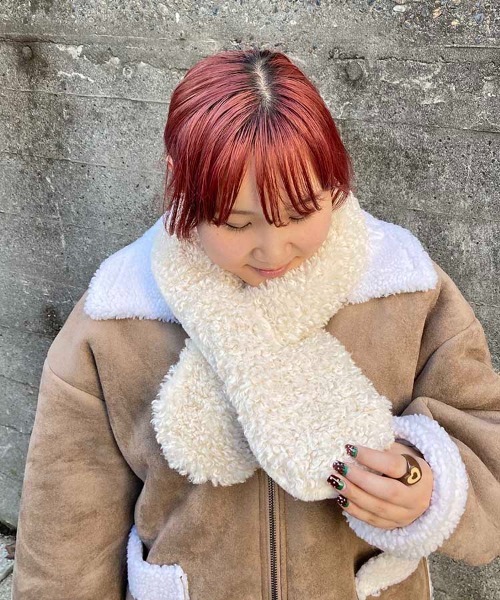 Bleu Bleuet（ブルーブルーエ） マフラー ストール エコファーボア