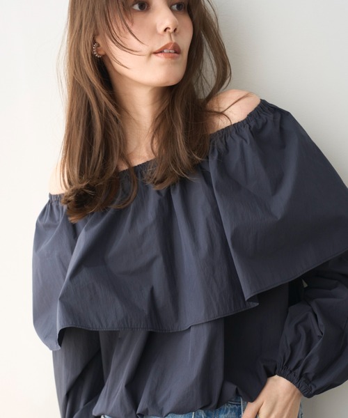 Mila Owen（ミラオーウェン） 長袖ブラウス 1 ネイビー レディース