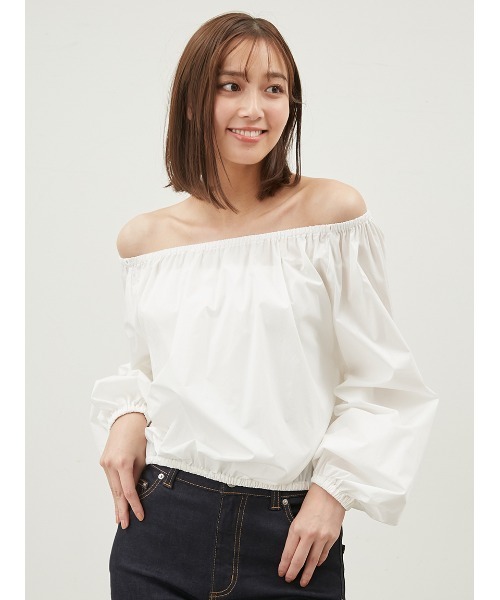 BABY ineブラウス オフ白 Mila Owen（ミラオーウェン） 長袖ブラウス 1 ネイビー レディース