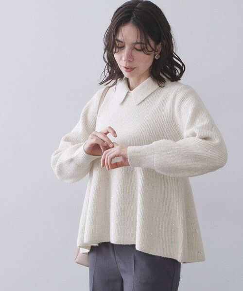 OPAQUE.CLIP（オペークドットクリップ） ニット セーター スパンコール