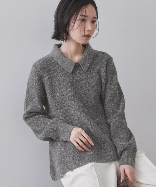 OPAQUE.CLIP（オペークドットクリップ） ニット セーター スパンコール