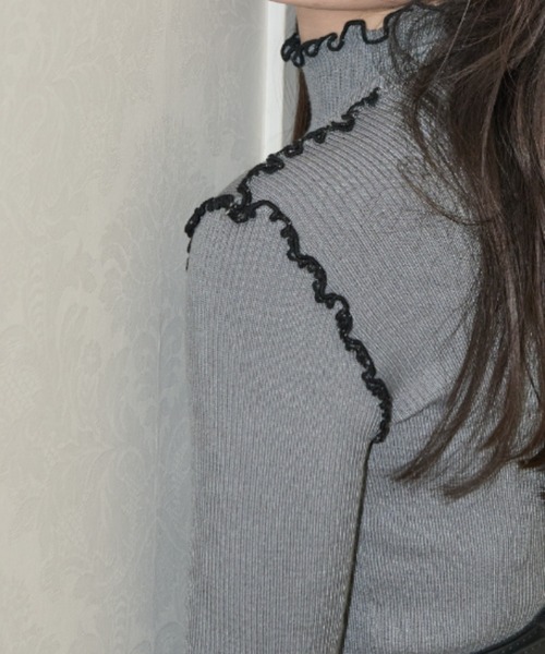 「paravion」 長袖ニット FREE ブラック レディース_画像6