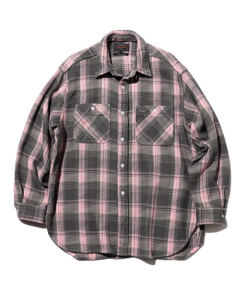 シャツ WORK Waffle Plaid メンズの画像