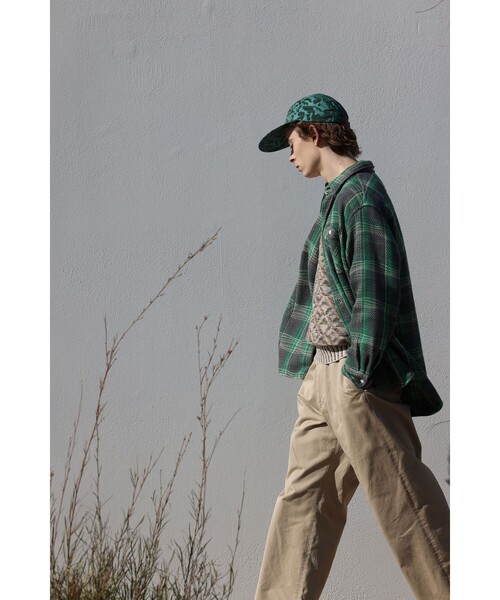 シャツ WORK Waffle Plaid メンズの画像