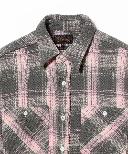 シャツ WORK Waffle Plaid メンズの画像