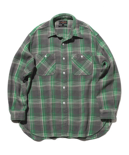 シャツ WORK Waffle Plaid メンズの画像