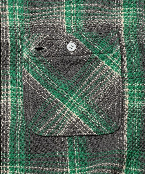 シャツ WORK Waffle Plaid メンズの画像