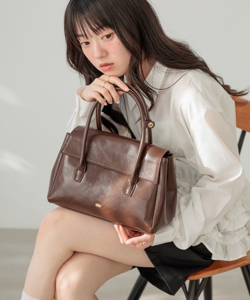 Heather（ヘザー） ハンドバッグ フェイクレザーハンドルBAG 640209