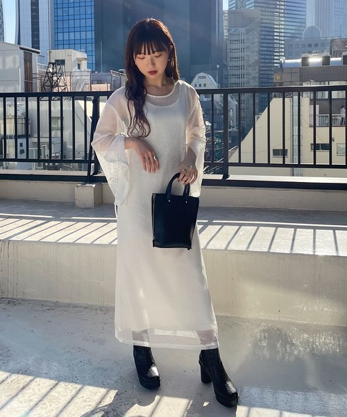 「PAGEBOY」 コンビワンピース FREE チャコールグレー レディース_画像5