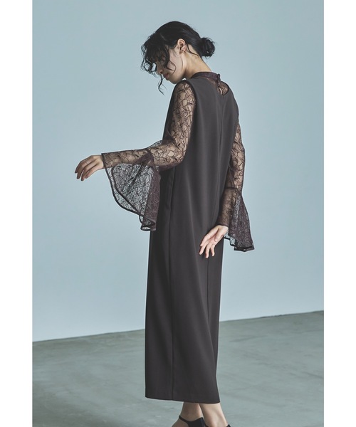 niana ニアナ　コンビワンピース　ブラウン niana（ニアナ） コンビワンピース L ブラウン レディース : ZOZOTOWN