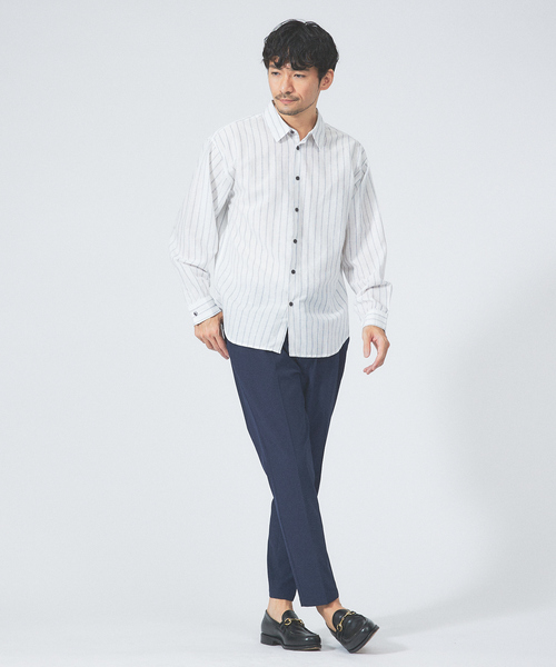 「ABAHOUSE GRAY」 長袖シャツ 46 スミクロ メンズ_画像3