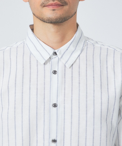 「ABAHOUSE GRAY」 長袖シャツ 46 スミクロ メンズ_画像6