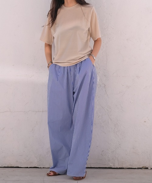 「AKTE」 半袖Tシャツ FREE サンドベージュ レディース_画像7