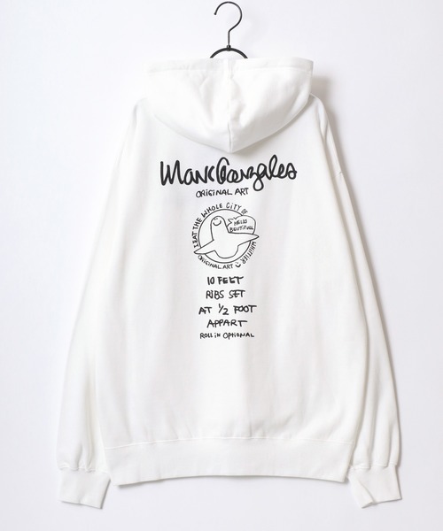 「Mark Gonzales」 プルオーバーパーカー L ブラック系その他 メンズ_画像3
