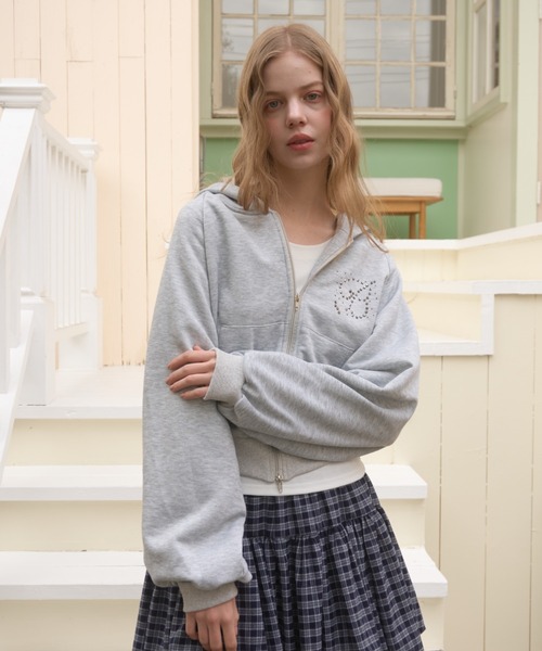 最終！♡ボリュームフーディーPO♡ recommend styling】 @changes__official DENIM SALOR HOODIE W ZIP