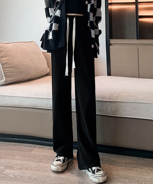 「SAISON DE PAPILLON」 イージーパンツ L ブラック レディース_画像9