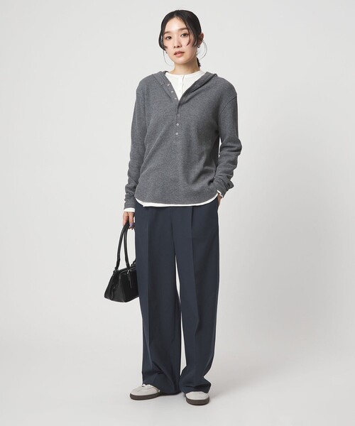 ワイドパンツ パンツ 「WEB限定」「at ease」オルマイ ワイド パンツ ウォッシャブル ストレッチ UVカット レディースの画像