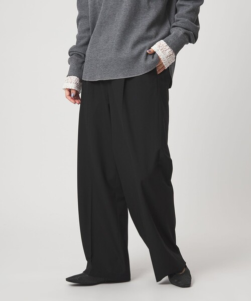 ワイドパンツ パンツ 「WEB限定」「at ease」オルマイ ワイド パンツ ウォッシャブル ストレッチ UVカット レディースの画像