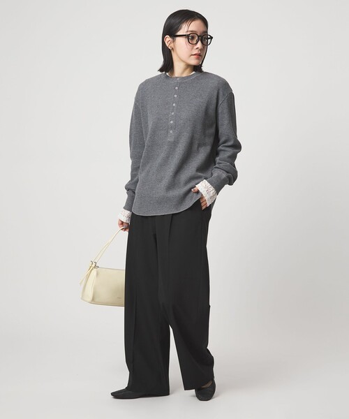 ワイドパンツ パンツ 「WEB限定」「at ease」オルマイ ワイド パンツ ウォッシャブル ストレッチ UVカット レディースの画像
