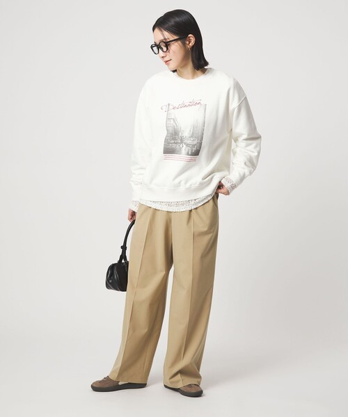 ワイドパンツ パンツ 「WEB限定」「at ease」オルマイ ワイド パンツ ウォッシャブル ストレッチ UVカット レディースの画像