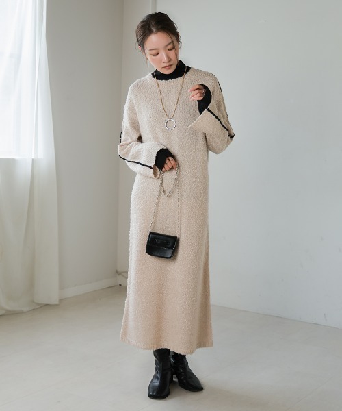 「Bab」 ニットワンピース M アイボリー レディース_画像5