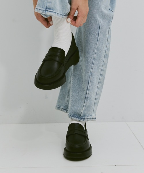 「un/neu」 シューズ M ブラック レディース_画像9