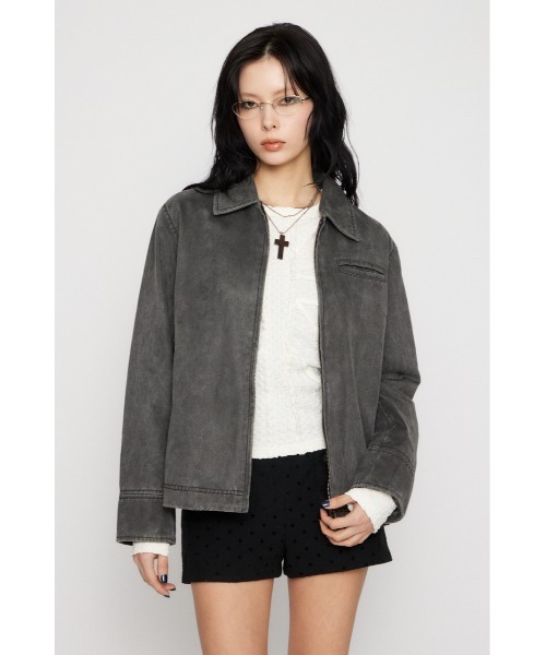 Lagua gem ジャケット ラグアジェム 2024 LAGUA GEM（ラグアジェム） ブルゾン アウター FAUX LEATHER BASIC