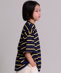 tシャツ 「綿100%」シンプル マルチボーダ...の詳細画像1