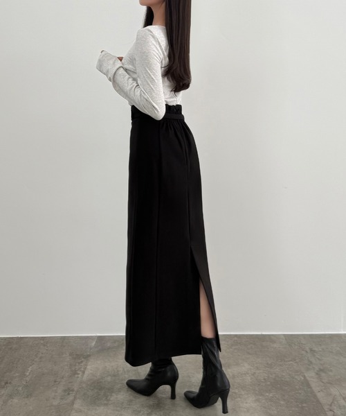 「CENEA」 ロングスカート X-LARGE グレイッシュベージュ レディース_画像5