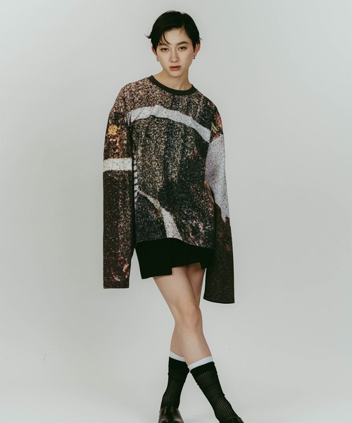 トップス knuth marf scenery print long sleeve tee Knuth Marf（クヌースマーフ） tシャツ scenery print long sleeve tee